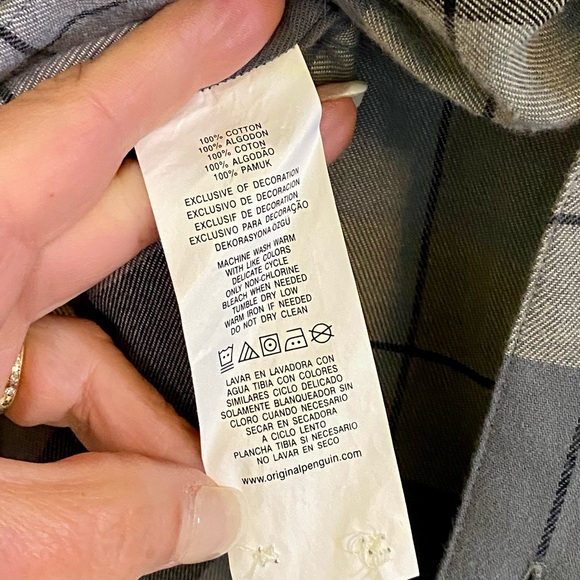 🎉HP🎉 NWT Original Penguin flannel shirt - Picture 2 of 5